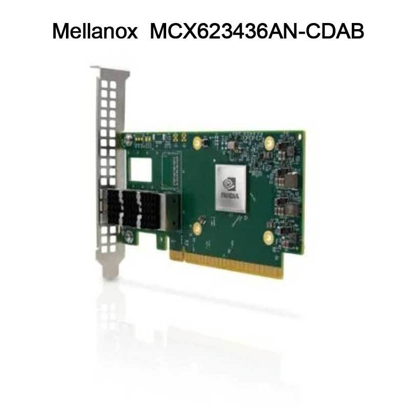 Kartu Adaptor En Nvidia MCX623436an-Cdab Connectx-6 Dx, 100gbe, Ocp3.0, dengan Manajemen Host, Dual-Port Qsfp56, Pcie 4.0 X16, Tanpa Kripto, Sekrup Jempol (Tarik Tab)