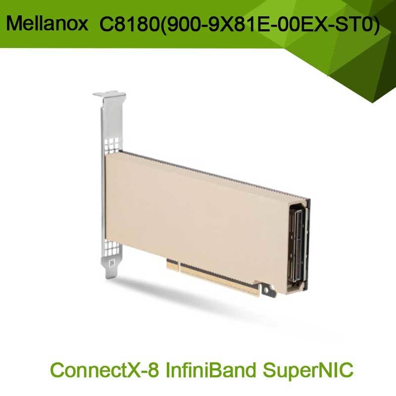 NVIDIA CONNECTX-8 Adaptor C8180 (900-9x81E-00ex-ST0) OSFP Infiniband Cage Single: 800GBS XDR IB