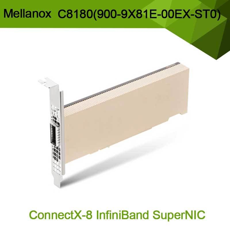 NVIDIA CONNECTX-8 Adaptor C8180 (900-9x81E-00ex-ST0) OSFP Infiniband Cage Single: 800GBS XDR IB