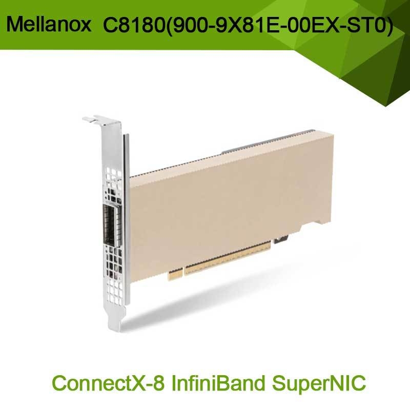NVIDIA CONNECTX-8 Adaptor C8180 (900-9x81E-00ex-ST0) OSFP Infiniband Cage Single: 800GBS XDR IB
