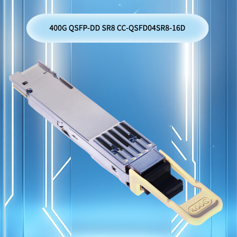 Modul Transceiver Optik Qsfp-Dd Sr8 400g Kecepatan Tinggi untuk Pusat Data 400g Qsfp-Dd Sr8 Transceiver Optik