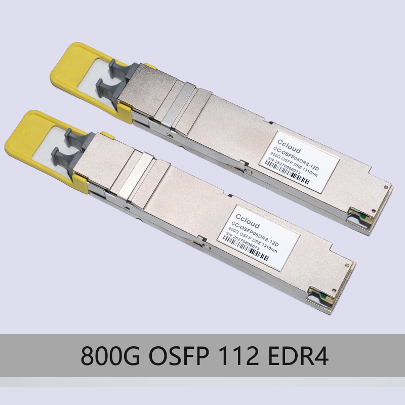 Modul Transceiver 800G OSFP 112 EDR4 CC-OSFP08EDR8-12D Berkecepatan Tinggi untuk Pusat Data