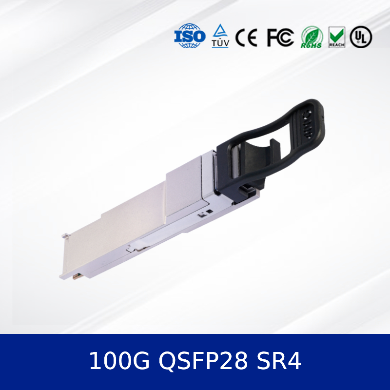 Qsfp-100g-Sr4 Modul Transceiver Optik Qsfp28 100gbase-Sr4 850nm 100m Dom MPO-12 Mmf Fiber Optic Transceiver