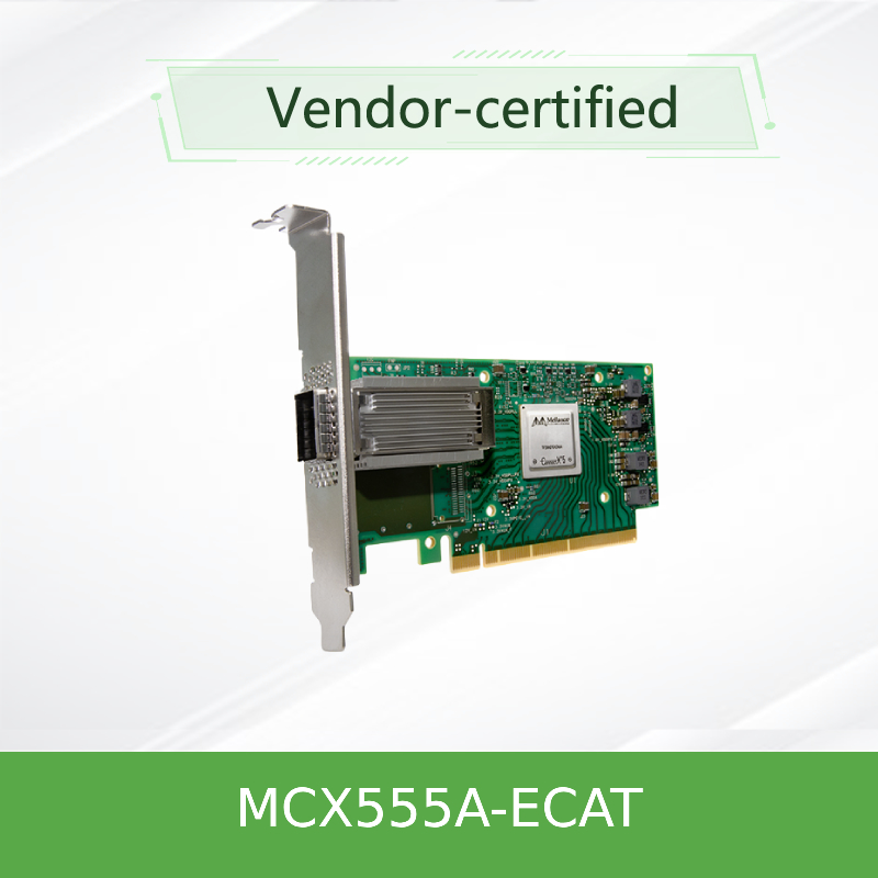 Mellanox Kartu Jaringan VPI Mellanox 100gbe Kartu Adaptor Nic MCX555A-ECAT ConnectX-5 EDR 100GbE