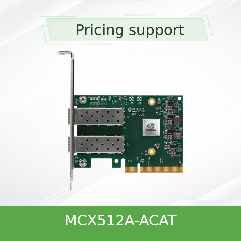 MCX512A-ACAT Mellanox ConnectX-5 EN Kartu Antarmuka Jaringan 10/25GbE Dual Port SFP28