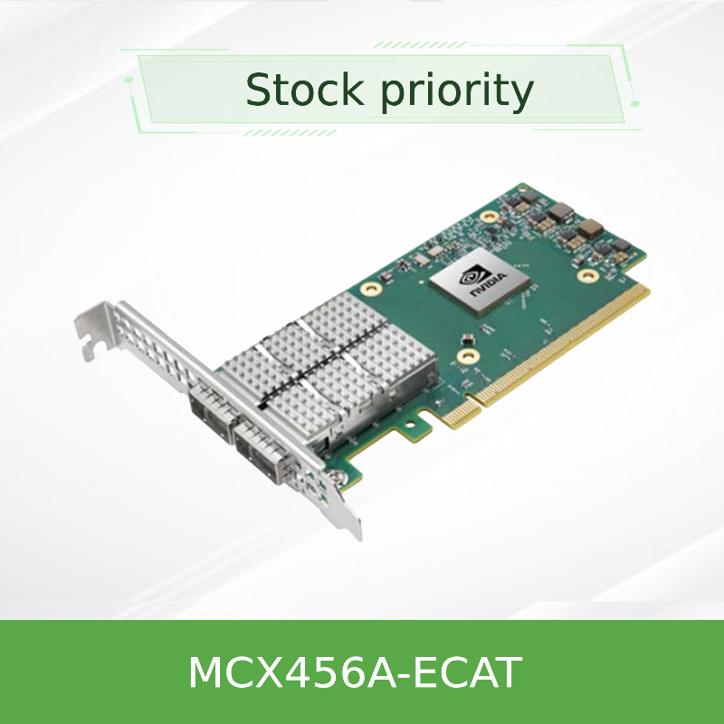 Kartu Adaptor Ethernet/Infiniband Connectx-4 Nvidia MCX456A-Ecat Asli Baru