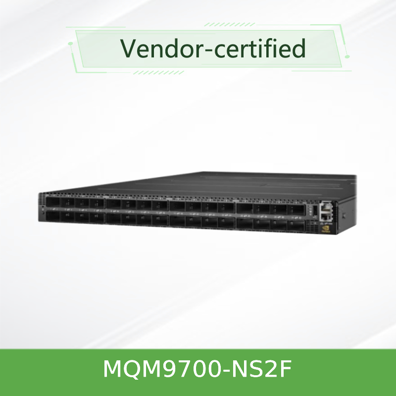 Infiniband MQM9700-NS2F ((920-9B210-00FN-0M0) Mellanox Network Switch 400G 16,8 Tbps Untuk Server
