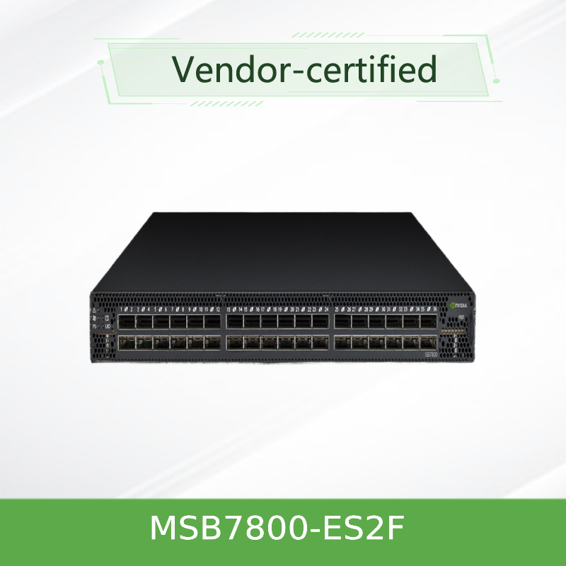 MSB7800-ES2F Mellanox Network Switch Sistem InfiniBand EDR 100Gb/S 36 Port QSFP28 1U
