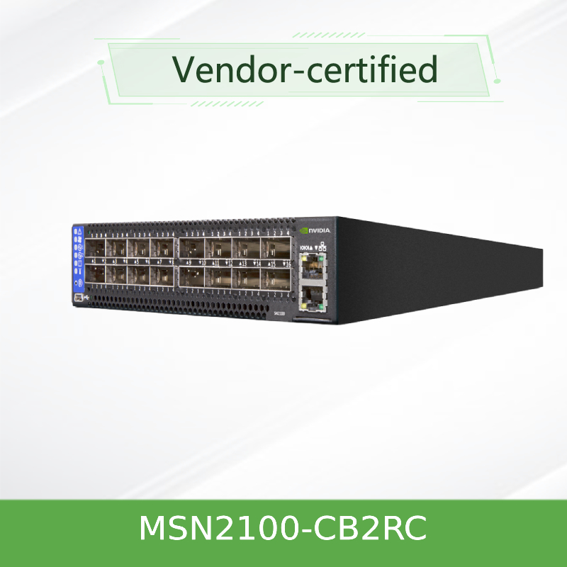 EDR Nvidia Mellanox Spectrum Berbasis 100gbe 1u Open Ethernet Switch dengan Cumulus Linux MSN2100-CB2RC 16 Port Qsfp28