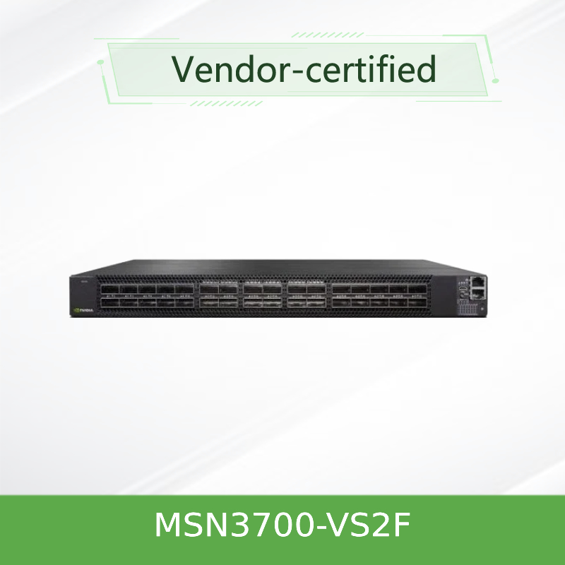 MSN3700-VS2F 200GbE Mellanox Sakelar Jaringan SN3000 1U Pemasangan Rak
