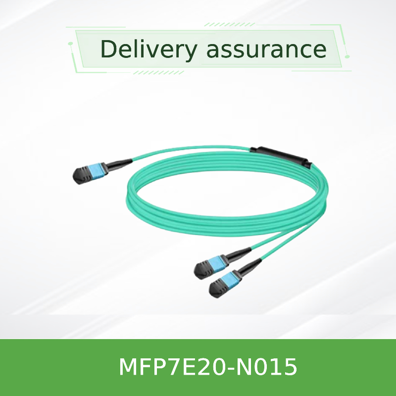 Nvidia Mellanox 100% Produk Asli Mfp7e20-N015 Kabel Serat Pasif, Mmf, MPO12 APC hingga 2xmpo12 APC, 15m
