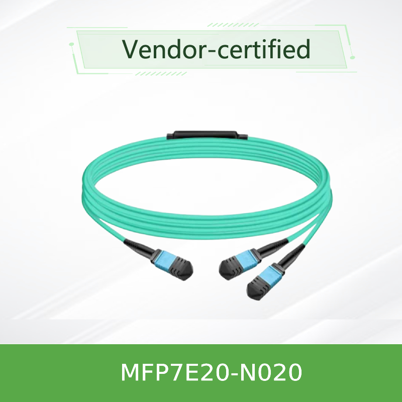 Kabel Fiber Splitter Multimode Optik Nvidia Mfp7e20-Nxxx Mfp7e20-N020 Mmf, MPO12 APC ke 2xmpo12 APC