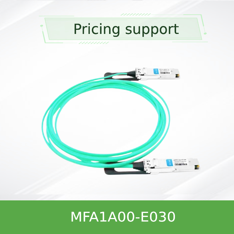 Kabel QSFP Mellanox AOC berbasis VCSEL MFA1A00-E030 IB EDR Hingga 100Gb/S