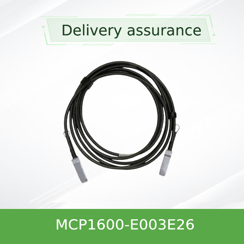 MCP1600-E003E26 Langsung Pasang Kabel Tembaga InfiniBand EDR Hingga 100Gb/S QSFP28 3m Hitam 26AWG
