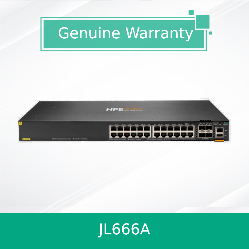 Jl666A 6300f Serial 24X Port 10/100/1000baset Port Poe+ dan 4X 1/10/25/50g Port SFP Switch Ethernet Jaringan
