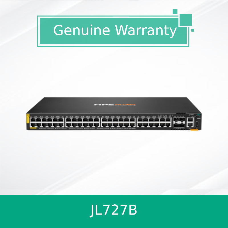 Produk Asli 100% Hpe Aruba Networking Cx 6200f 48g Class-4 Poe 4SFP+ 370W Switch (JL727B)