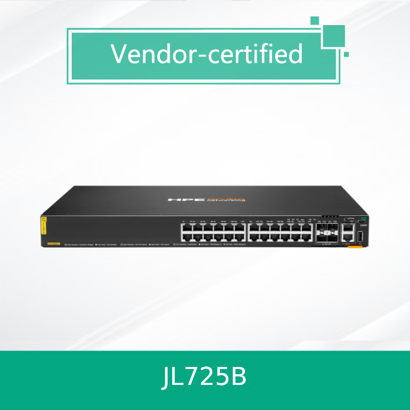 100% Produk Asli Hpe Aruba Networking Cx 6200f 24G Kelas-4 Poe 4SFP+ 370W Switch (JL725B)
