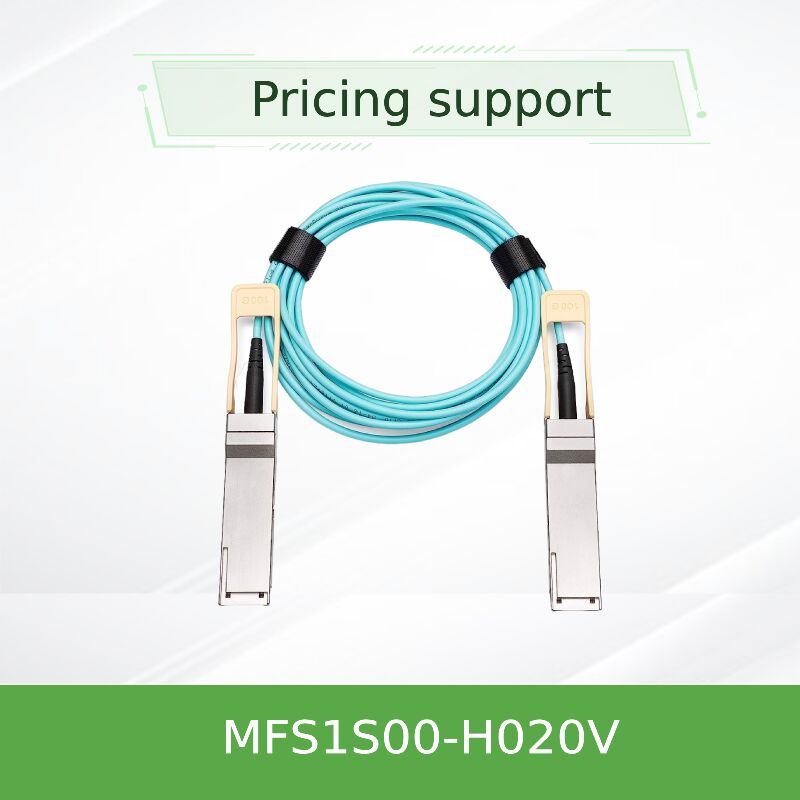 mellanox MFS1S00-H020V 20m 200Gb/s QSFP56 Kabel Optik Aktif Solusi Interkoneksi Pusat Data Jangkauan Panjang