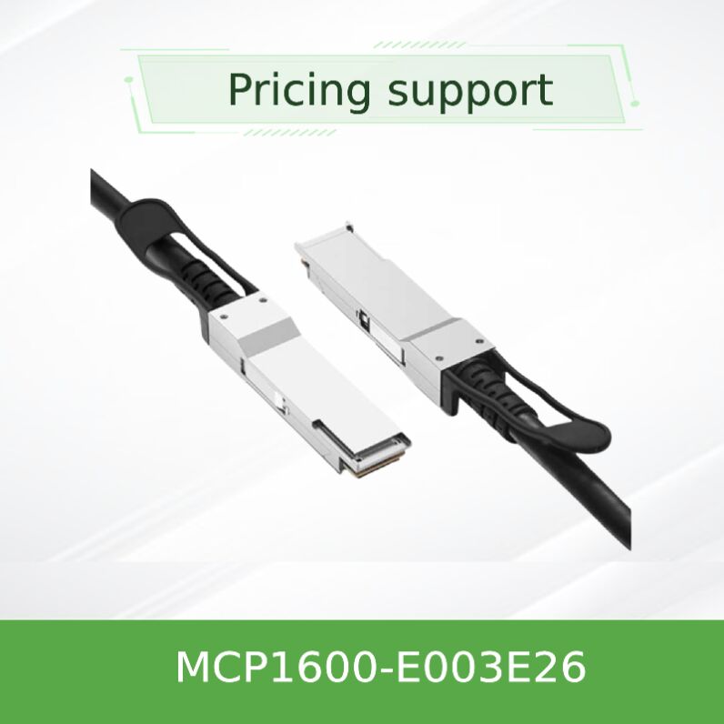 NVIDIA Mellanox MCP1600-E003E26 100Gb/s QSFP28 Passive Direct Attach Tembaga Kabel 3m, EDR InfiniBand, Low Latency, Power Near-Zero untuk Pusat Data Interconnects