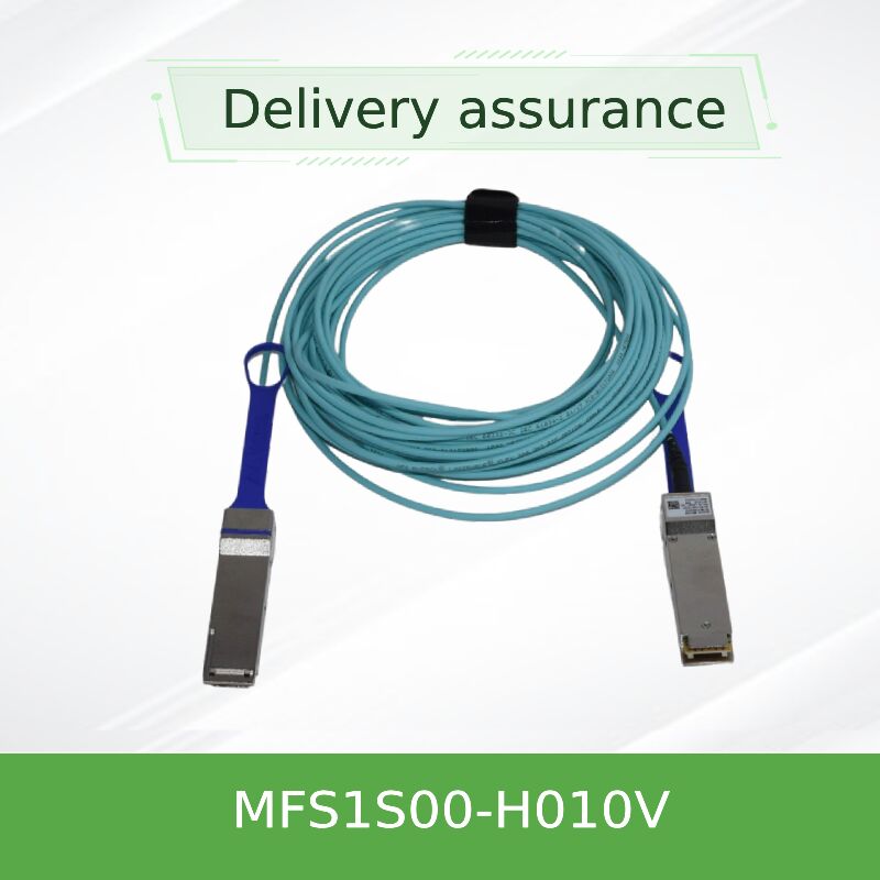 Kabel Optik Aktif NVIDIA Mellanox MFS1S00-H010V 200Gb/s QSFP56 – 10m MMF AOC untuk InfiniBand HDR & 200GbE