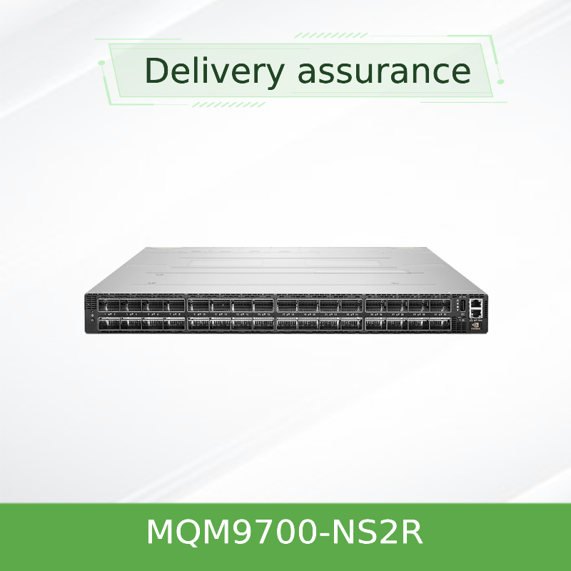 Sakelar InfiniBand NVIDIA Quantum-2 MQM9700-NS2R 400Gb/s – Aliran Udara C2P NDR 64-Port, Manajemen On-Board